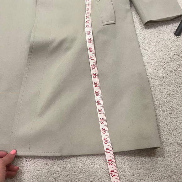 Vintage London Fog Mens Tan Trench Coat Zip Out Faux Fur Liner 38 Reg Beige - Picture 10 of 15